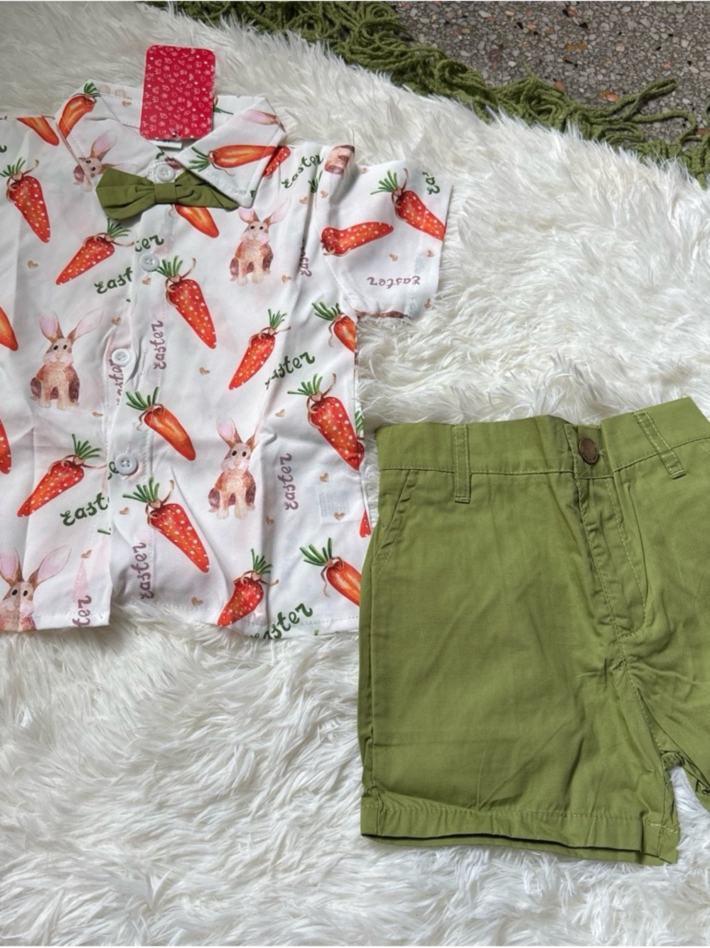Kids Green Cotton Shorts - Olive Summer Bottoms